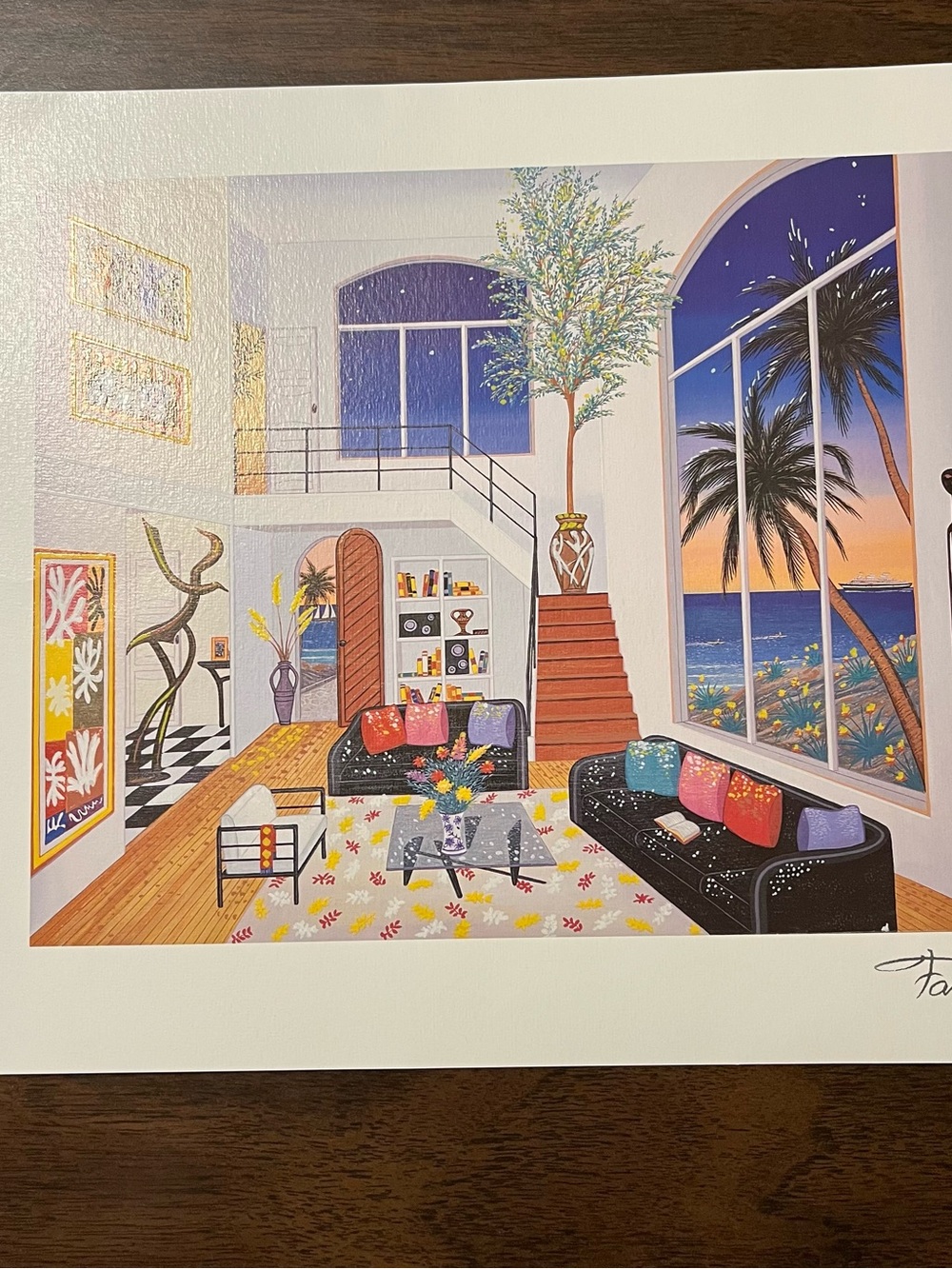 Fanch Seriolithograph -Interior with Three Matisse